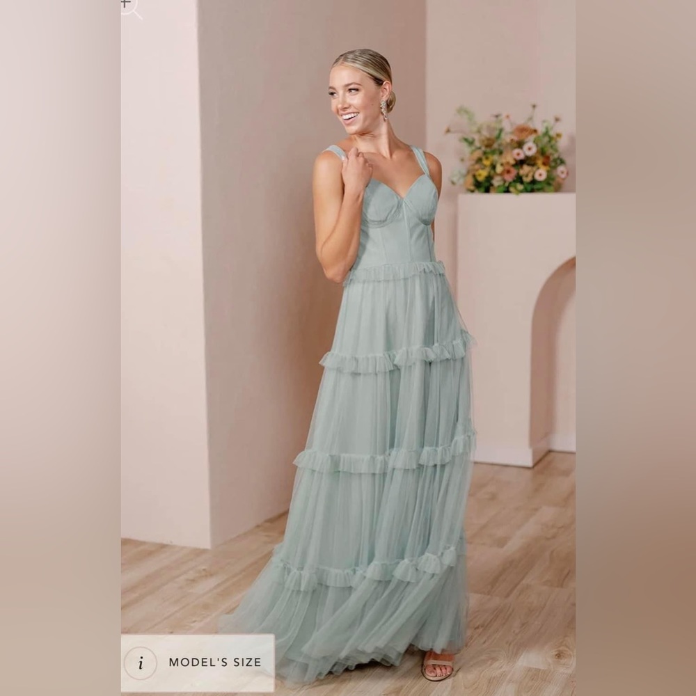 Sloane Tulle Dress in Sage